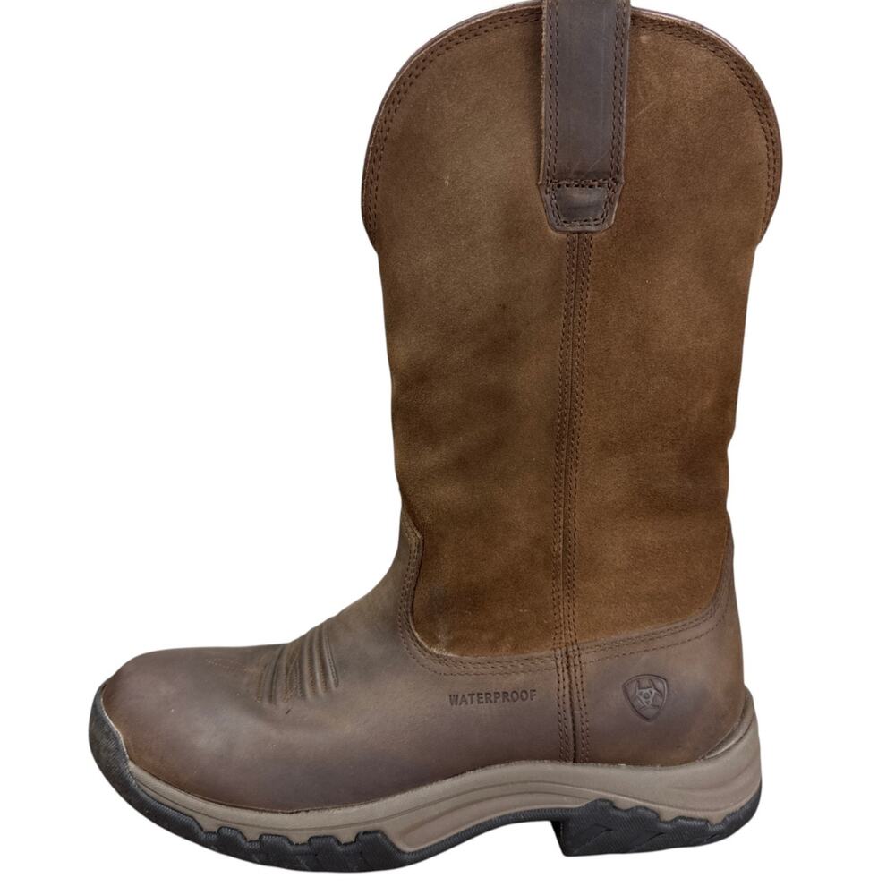 Ariat Womens 8 Terrain Waterproof Brown Leather Suede Western Boots 10011845